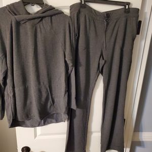 Ladies Heather gray Soft Modal two piece casual pant set